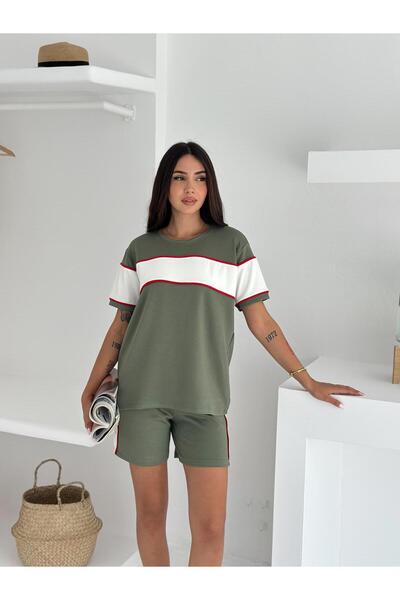 sportiness Garnish Soft Texture Modal Fabric Shorts Suit