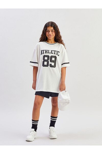 LC Waikiki Crew Neck Printed Girl's T-Shirt