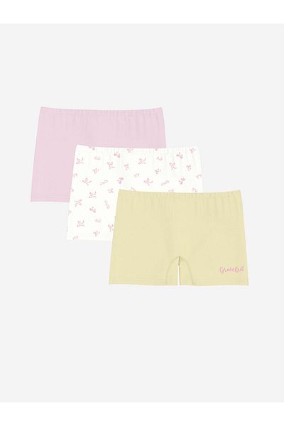 LC Waikiki New Season Printed Girl's Boxer 3-Piece - S5Hs91Z4