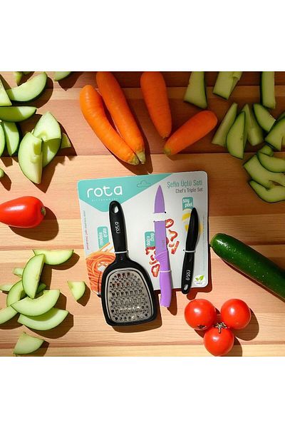 Gead Chefmaster 3-Piece Grater & Knife & Peeler Set