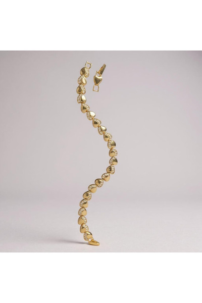 Silver Xuping Gold Kalpli Zirkon Taşlı Kadın Bileklik