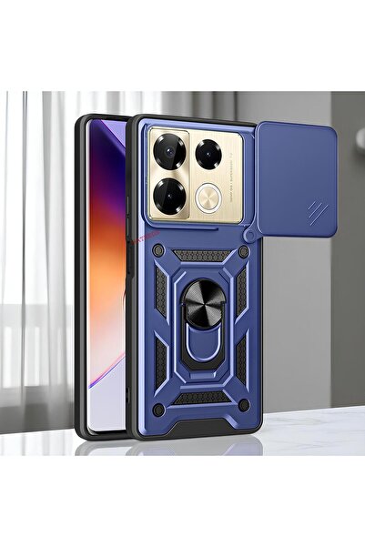 Hatreds İnfinix Note 40 Pro Kılıf Magnetik Standlı Sürgülü Kamera Korumalı TP...