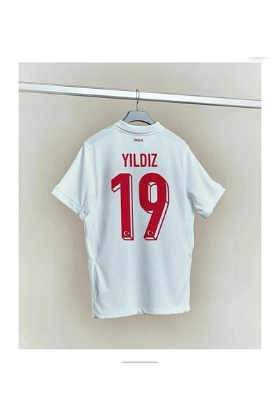 BARBITOS Turkey Euro 2024 Kenan Yıldız White Adult Jersey-Sm11