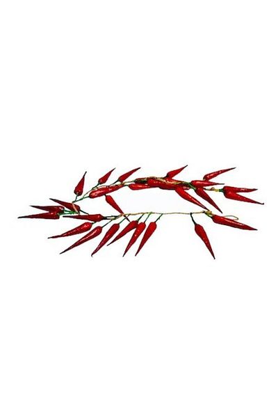 OEM Set 2 funii ardei iute artificial, decoratiune cu posibilitate de agatare, 55 cm