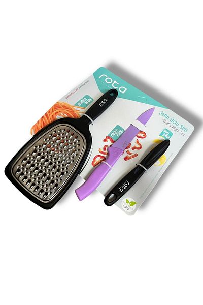 Gead Chefmaster 3-Piece Grater & Knife & Peeler Set