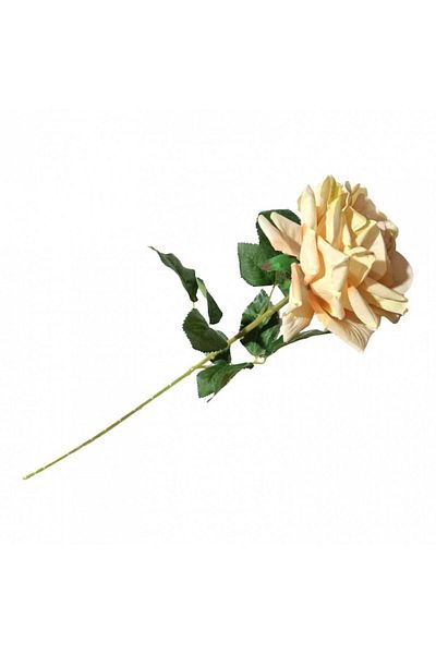 OEM Floare artificială, tulpină de trandafir, 75 cm, fildeș