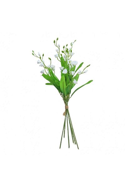 OEM Set 6 lacramioare, flori artificiale decorative, 40 cm, margaritar alb