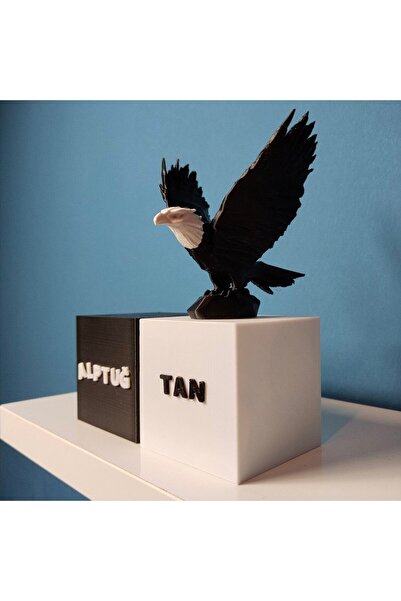 shop Kişiye Özel İsimli Kartal Figürlü Biblo | Erkek Çocuk Odası Süsü | 3D Baskı Dekoratif Figür