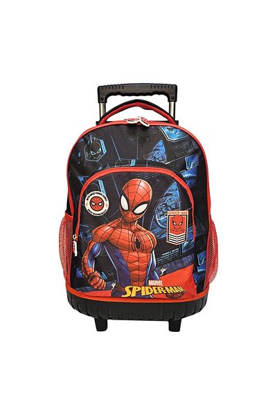 SPIDERMAN Multicolored trolley with adjustable straps, Grande, two compartments, 44x33x23 cm, Spiderman