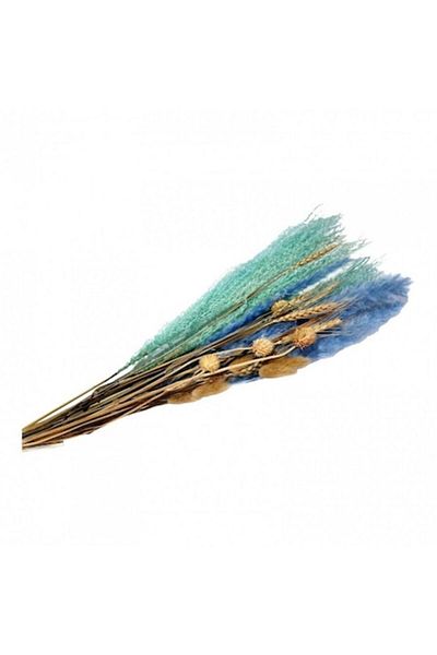 OEM Flori naturale stabilizate, buchet mixt, 75 cm, albastru