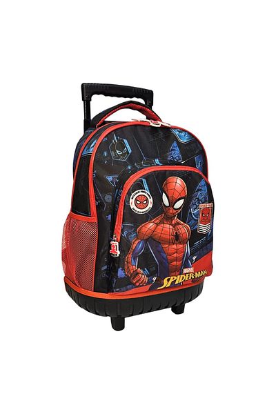 SPIDERMAN Multicolored trolley with adjustable straps, Grande, two compartments, 44x33x23 cm, Spiderman