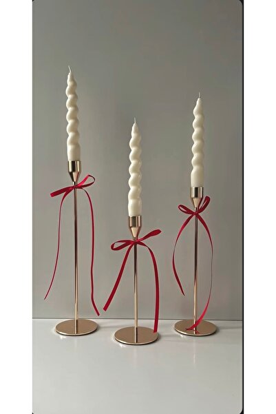 lumieredesignstore Burgu Şamdan Mum Set