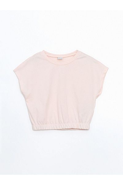 LC Waikiki Νέα σεζόν Crew Neck Girl's Crop Tisort - S5JD03Z4