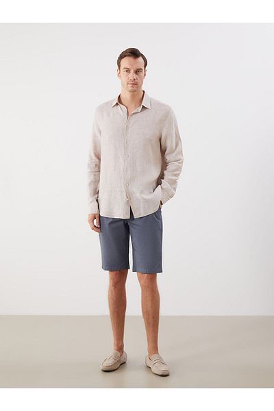 LC Waikiki Indigo Standard Fit Gabardine Men's Shorts