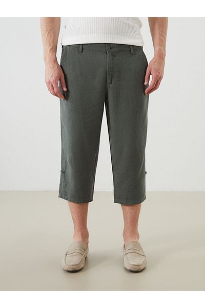 LC Waikiki Brown Standard Fit Linen Blend Men's Shorts