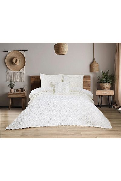 bursa çeyiz Modern Bedspread Pique Set Double