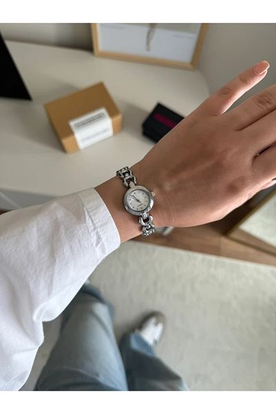 RoseandRoses Helix Vintage Model New Season Women Wristwatch Silver (White Dial)