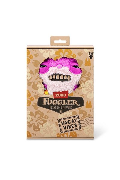 Fuggler - Plush toy, 23 cm - Weirdos on Vacation, Sketchy Squirrel - pink