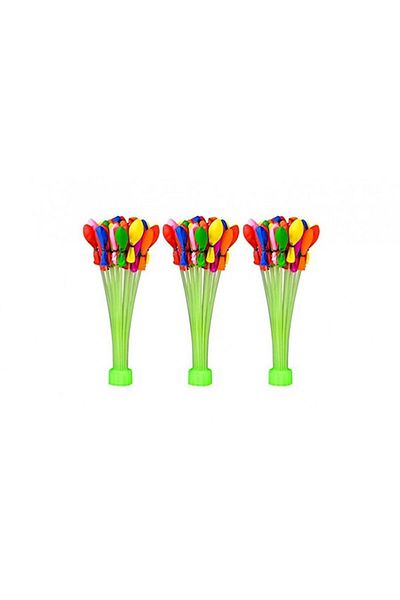 ABS Set 3 x 37 Multicolored Water Balloons with Adapter
