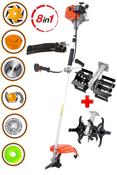 SUPERTURBO 20HPX Turbo Motorlu 8 Parçalı Çok Fonksiyonlu Benzinli Yan Tipi Tı...