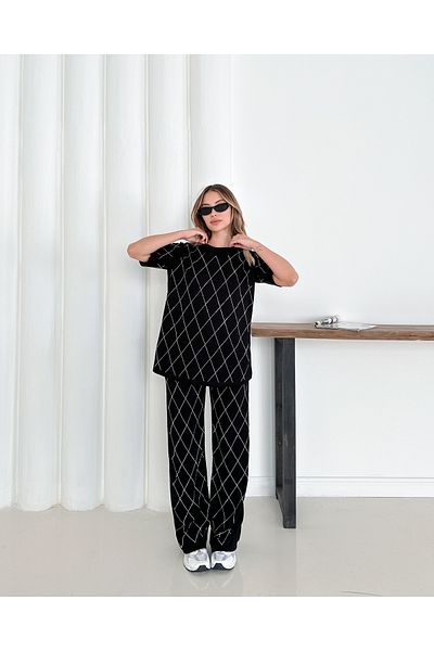 Louen lucie Double Suit Modal Fabric with Stones