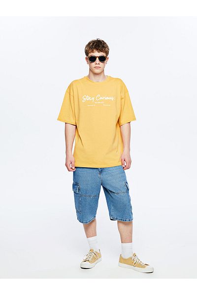 LC Waikiki Sari Crew Neck Young Men's T-Shirt