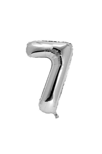 OEM Balon din folie metalizată, argintiu, 80 cm, cifra 7