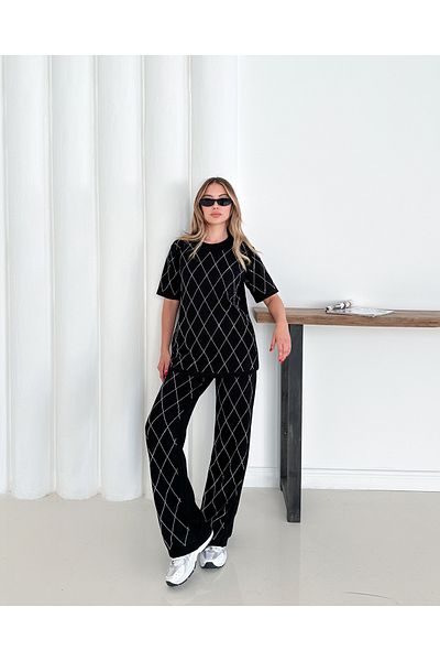 Louen lucie Double Suit Modal Fabric with Stones