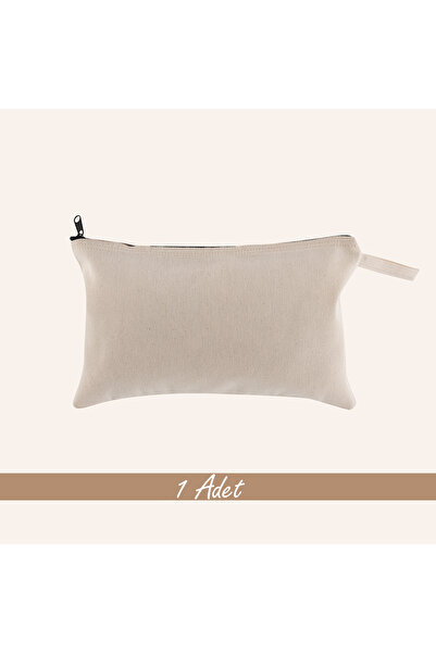 Butik Makyaj Çantası, Kalemlik, El Çantası, 21x15cm, Gabardin Kumaş, Punch Ku...