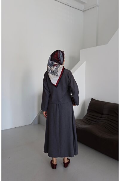 MOONSC Etekli̇ Ki̇mi̇no Tesettür Set