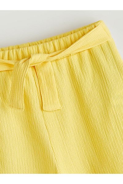 LC Waikiki Sari Beli Elasticated Girl's Shorts