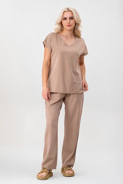 Bold & Young Women's Double Pocket Elastic Waistband Trousers