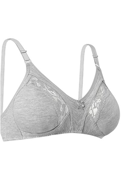 Ebru Minimizer Cotton Combed Lace Interlining Gathering Bra Ebr1007