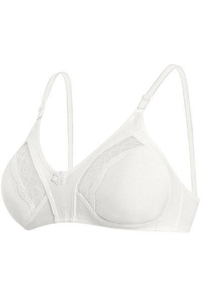 Ebru Minimizer Cotton Combed Lace Interlining Gathering Bra Ebr1007