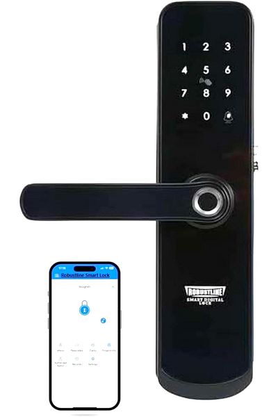 TAFASSELL Robustline Electronic Smart Front Door Lock- 5 Function: Fingerprint, Digital Deadbolt, Smart IC Car