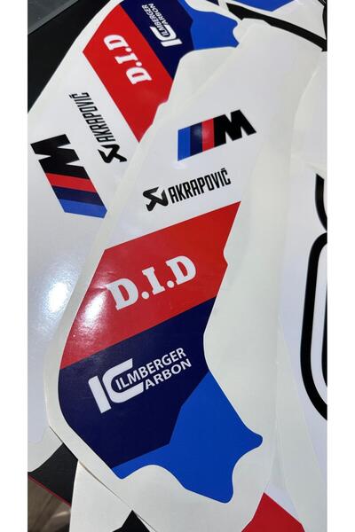 Motiker BAJAJ NS200 BMW HP4 Tasarım Motosiklet Sticker Etiket Modeli Beyaz Kı...