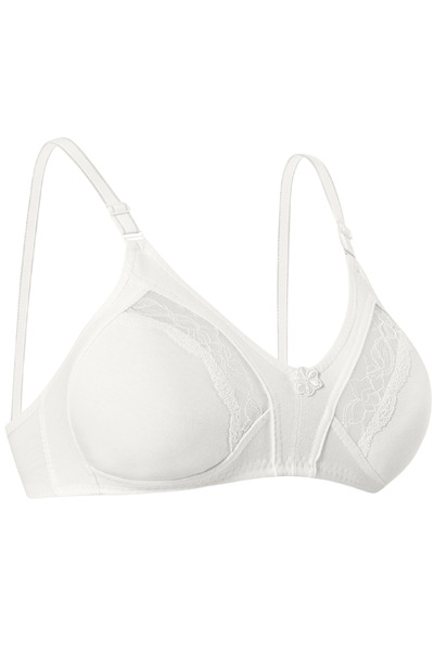Ebru Minimizer Cotton Combed Lace Interlining Gathering Bra Ebr1007