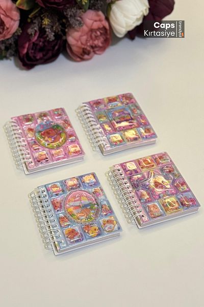 caps anlarınızı paylaştığınız ortağınız 2 Pieces Capybara Themed Water Spiral Glitter Notebook Set - Capybara Stationery Collection