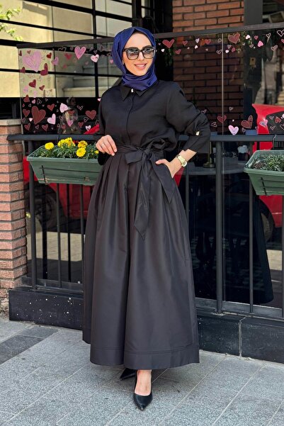 MISS DALIDA Miss Dalida Taffeta Skirt T25Y-2017 Black