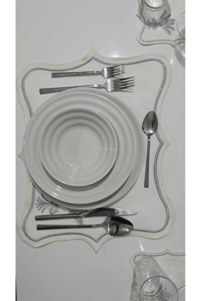 NB Neubella Home Nerina 2 Piece Luxury American Service Presentation Embroidered Cover Set Carefree 2-Person Dowry Linen Set