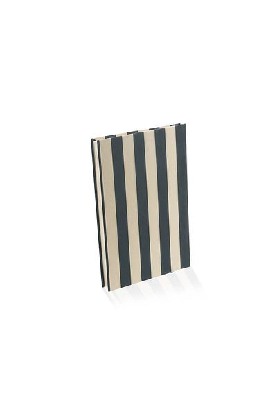 The Mia Mia Basic 70 Leaf Striped Notebook - Navy Blue - 19X14 cm