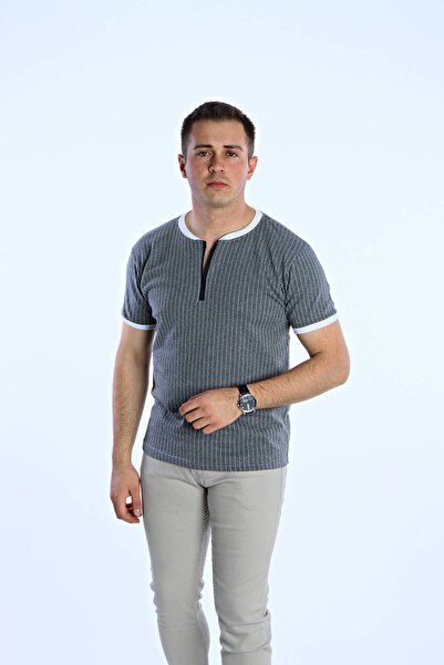 TMB تي شيرت مخطط بسحاب صديق للبيئة مدخن