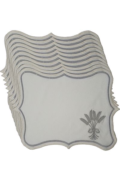 NB Neubella Home Nerina 10 Piece Luxury American Service Presentation Embroidered Cover Set Carefree 10-Person Dowry Linen Set