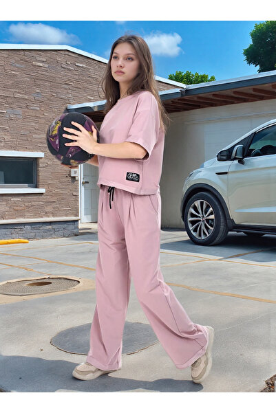 Joui Co Σετ φόρμας για κορίτσια με μαλακή υφή Oversize - 100% βαμβάκι