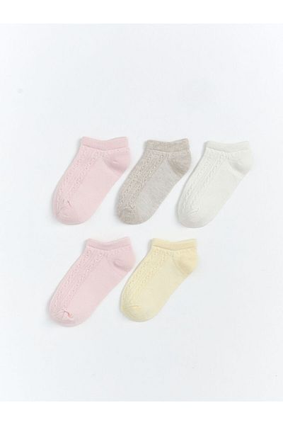 LC Waikiki Pink Basic Baby Girl Booties Socks 5 Pcs
