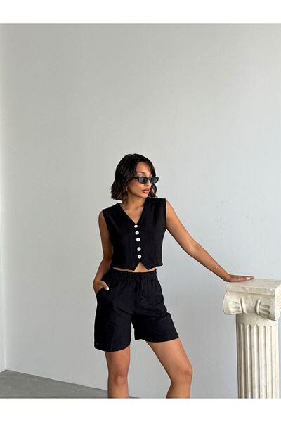 fhk atelier Linen Shorts Vest Set