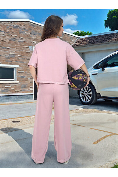 Joui Co Σετ φόρμας για κορίτσια με μαλακή υφή Oversize - 100% βαμβάκι