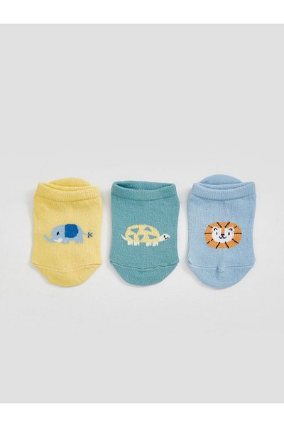 LC Waikiki New Season Printed Baby Boy Booties Socks 5-Piece - S5Bp51Z1