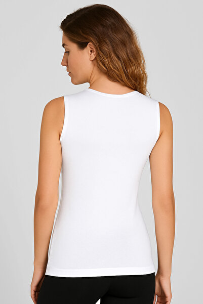 Gawzera Berrak Women's 2-Piece Thick Strap Crew Neck Elastane Undershirt