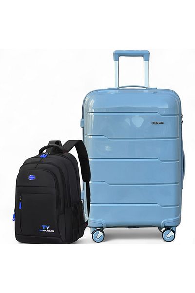 ZAAPPY Unbreakable PP 24 Inch[20-25kg] Luggage with Stylish Backpack Combo